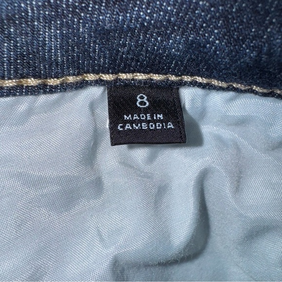 Vera Wang Women’s SZ 8 Dark Blue Bootcut Midrise  Whiskering Stretch Denim Jeans - Picture 7 of 8